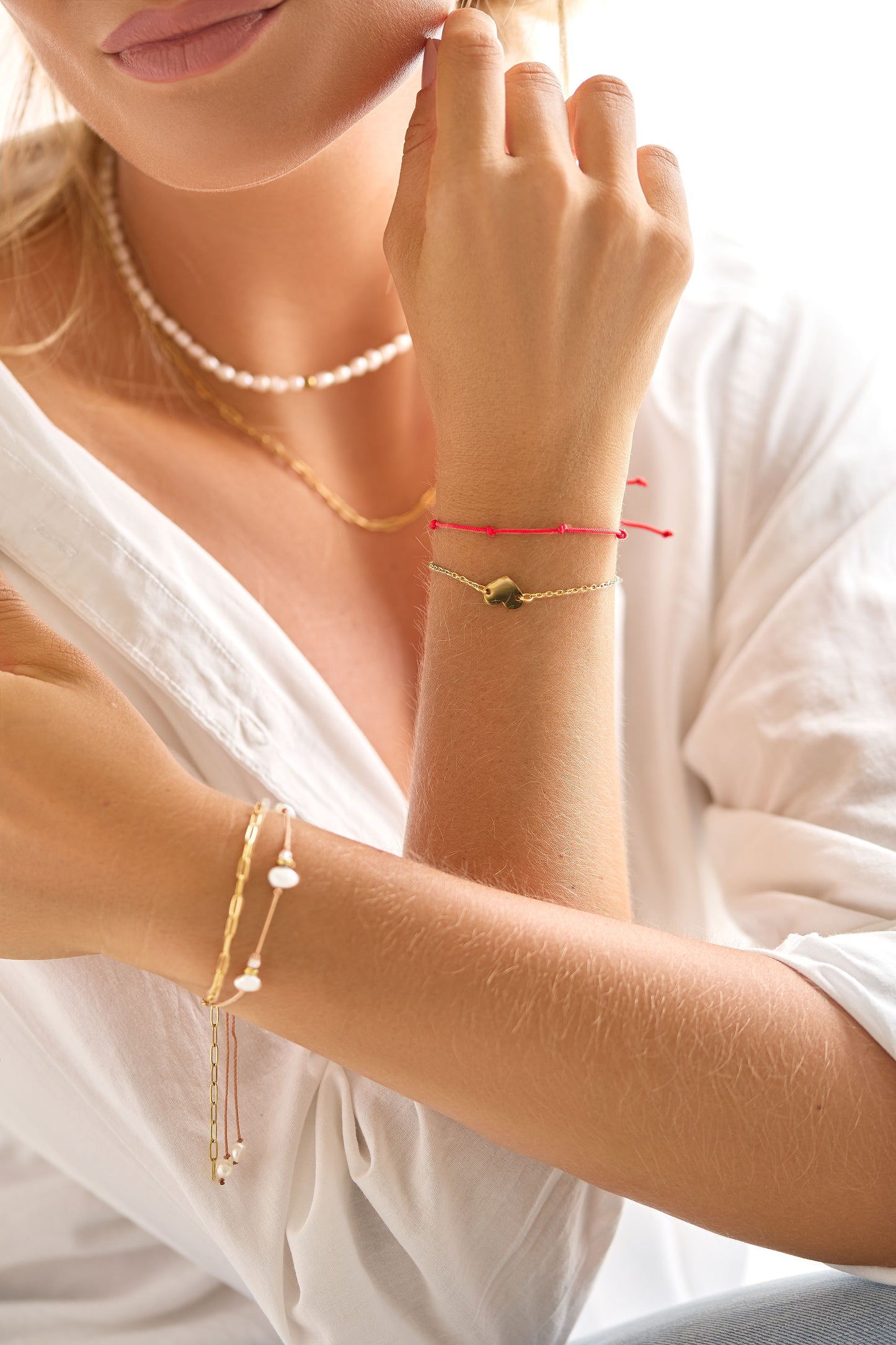 Zapestnica Initial love links na ketni