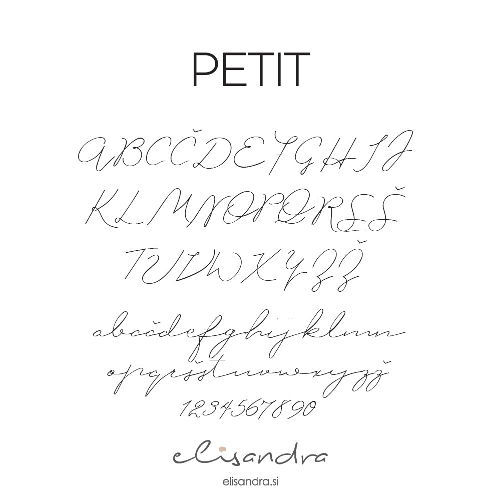 Verižica Medalion z imenom birthstone Petit