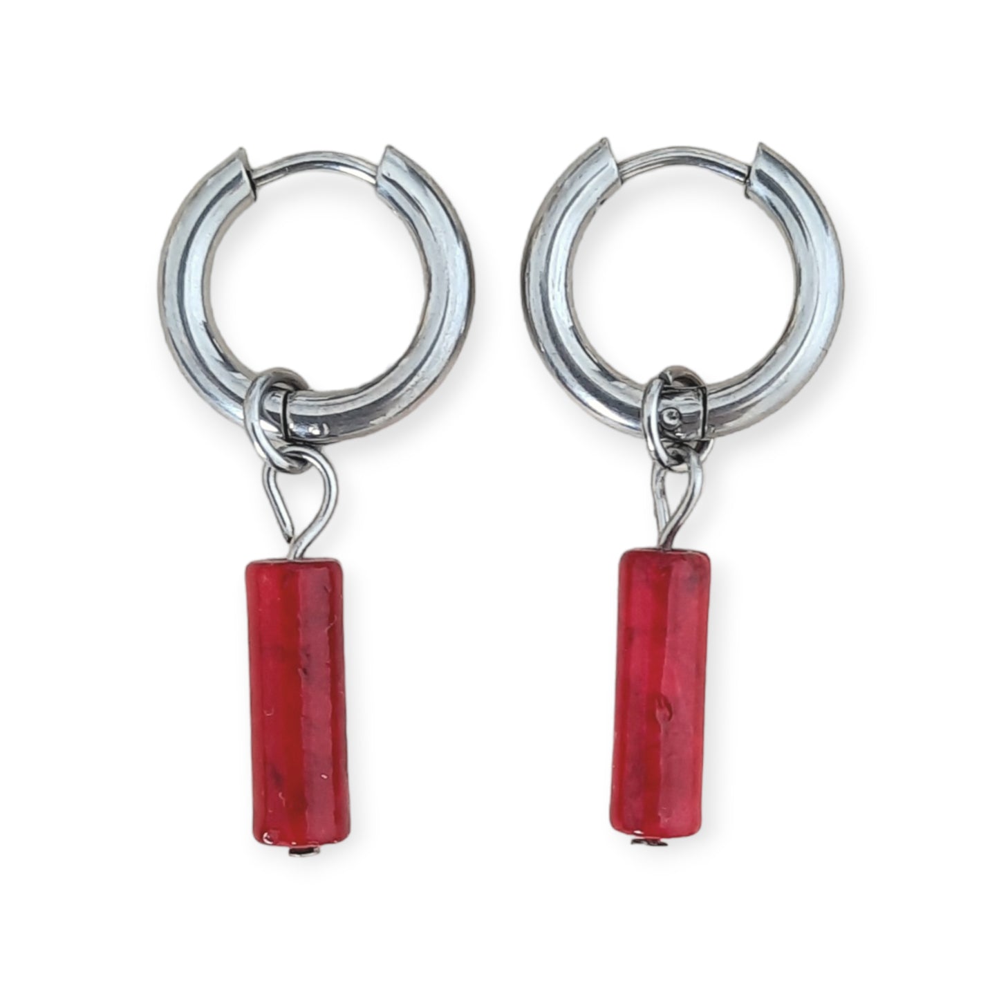 Uhani Red coral bold 2v1