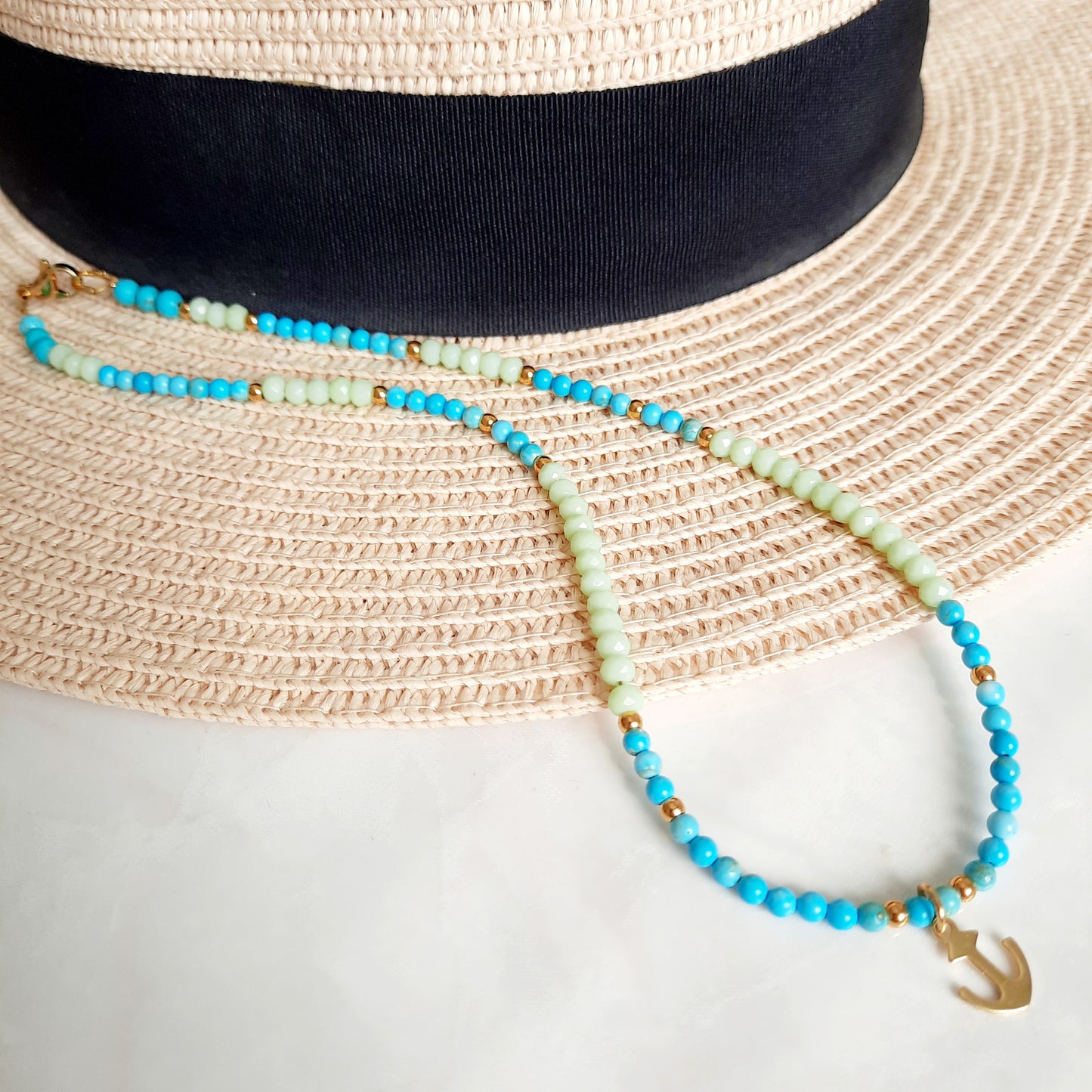 Verižica MY PRECIOUS TURQUOISE ANCHOR