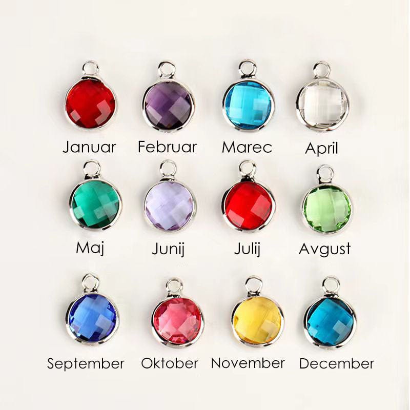 Verižica Medalion z imenom birthstone Sia