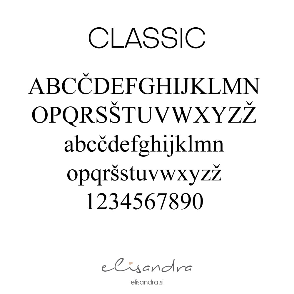 Verižica Medalion z imenom birthstone Ela